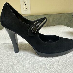 COLE HAAN Nike Air Black Suede Heels Size 7 M
